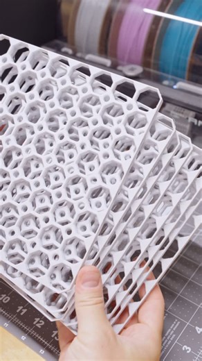 Skylake Labs on Instagram: "8x8x8 Multiboard Stack 🥞Anyone want to guess how long this one took? About 50% of tiles printed for the next #multiboard project. I also dialed in the ironing settings for easier removal. Filament is @overture3dfilament Rock PETG. All multiboard files available on @thangs3d #bambulab #p1s #3dprinting #timelapse #petg #organization"