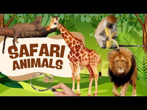 Safari Animal Facts for Kids! 🦁🐘🦒 Learn Wild Animals & Their Sounds