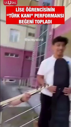 Lise öğrencisinin "Türk Kanı" şarkısı performansı beğeni topladı #shorts #türk #şarkı #keşfet