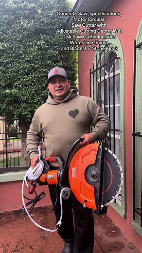Concrete Saw, Various specifications, Motor Circular Saw Cutter with Adjustable Cutting Depth, Wet Disk #Saw Cutter Includes Water Line, Pump and Blade, for Stone, Brick #demolition #demolicion #Construcion #VEVOR @VEVOR Store