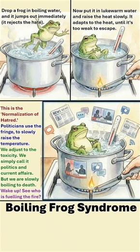 Boiling Frog Syndrome #upsc #politics #hatred #communalism