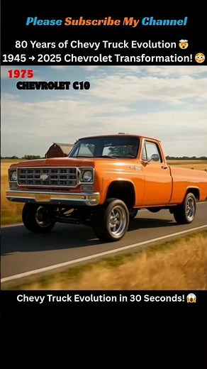 From 1945 Pickup to 2025 Silverado 😳 | 80 Years of Chevy Truck Evolution #asmr #chevytrucks