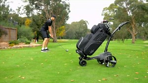 MGI Zip Navigator Electric Golf Push Cart Ultimate Accessory Bundle | Full Directional Remote Controlled Motorized Caddie, Adjustable Speed, Plays 36-Holes | with Signature Series Golf Towel