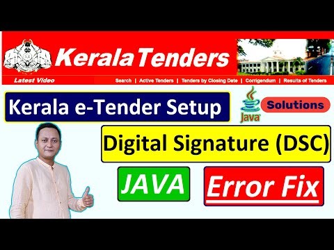 Kerala e-Tender Java Settings | Digital Signature Error Solve Step by Step