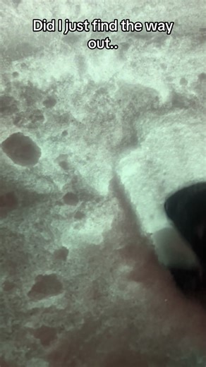 Heart at the end wasn’t on purpose #snow #exit #fyp #lightundersnow #dig