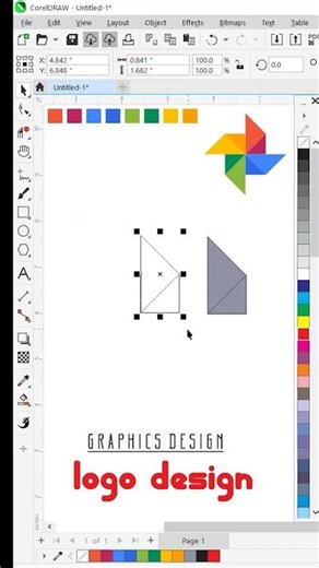 Smart fill tool through Logo Designing Tutorial in CorelDraw#coreldraw #graphicdesign