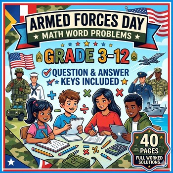 Military Math Missions | Armed Forces Day Printable Word Problems Grades 3–12