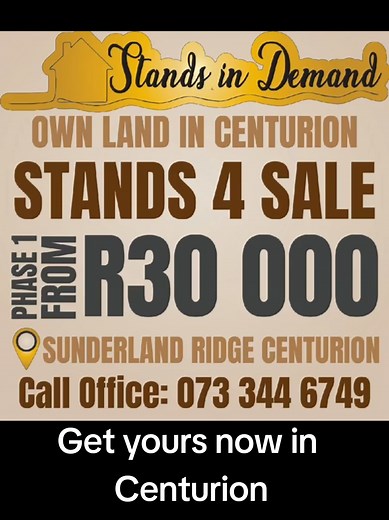 Affordable Stands in Centurion for Only R30,000