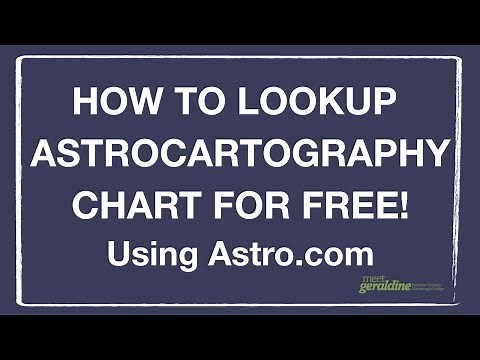 How To Look Up Astrocartography Chart For Free | Where Should You Travel or Move | Tutorial
