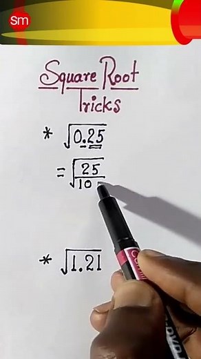 Square roots of decimal numbers | Square root of decimals |