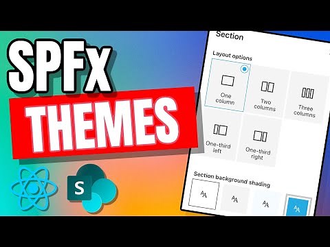 SPFx and Themes | Change webpart colors when section background changes | SharePoint Framework