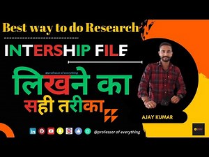 How to write an Internship File I Guidelines I MBA BBA BCOM