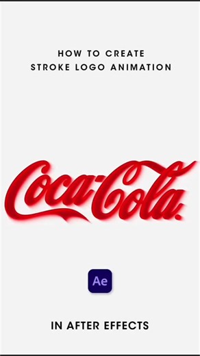 Graphic_Drew on Instagram: "After effects Animation Coca-cola as stroke #fyp#animation#socialmedia #ae #design 😘 follow and like"