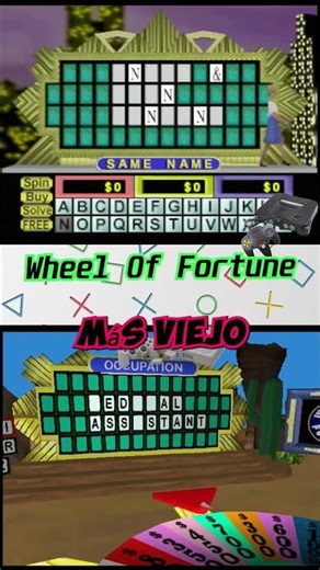 Wheel of Fortune N64 vs PS1 #n64vsps1 #videogames #retrogames