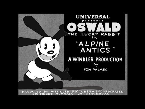 Alpine antics (1929). Oswald The Lucky Rabbit (Recreated titles and sound).