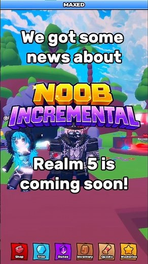 Noob Incremental New REALM 5 Leaks & Mini-Update | Noob Incremental #roblox #update #news
