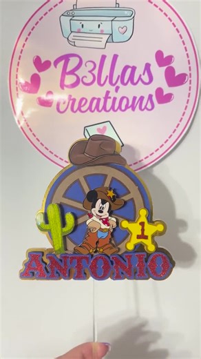 Cake Topper Mickey Mouse Rodeo - Etsy