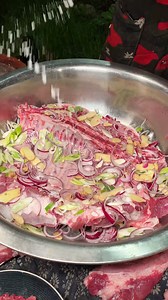 1.3M views · 49K reactions | Today, my buddy brought over half a pig, and we just grilled it all up and ate it! | Satia Cooking Tv | Facebook