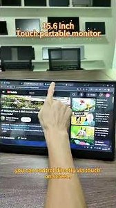 15.6 inch touch portable monitor,Supports connection with laptops, mobile phones, and tablets.