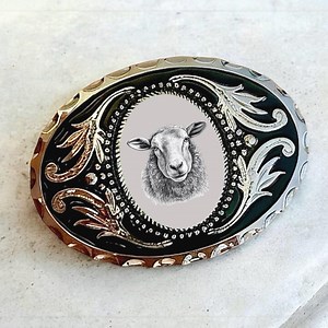 Belt Buckle Cowboy Accessory With Sheep, Western Belt Buckle for Western Fashion, Animal Custom Belt Buckle Gifts for Him Anniversary Gift - Etsy