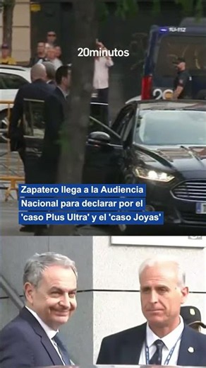 Zapatero llega a la Audiencia Nacional para declarar por el 'caso Plus Ultra' y el 'caso Joyas'