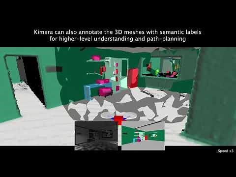 Kimera: an Open-Source Library for Real-Time Metric-Semantic Localization and Mapping