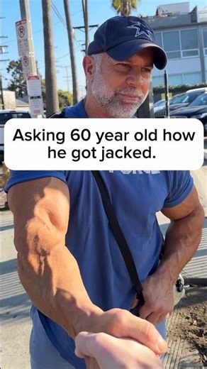 Asking 60 year old how he got jacked. #workout #bodybuilding #fitness