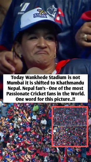 Cric Updates on Instagram: "Unbelievable crowd support for Nepal at the Wankhede 😱 Attendance at Wankhede for Nepal match - 16739 📸 : JIO HOTSTAR"