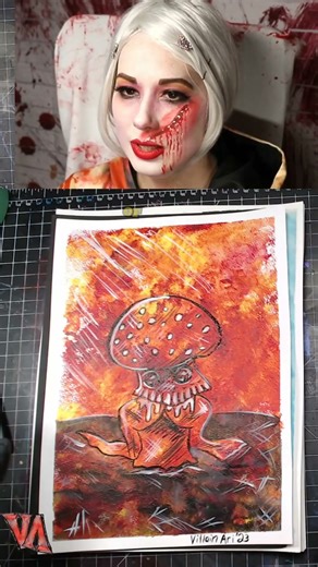 Mushroom (toadstool) eating a toad! Ink drawing #ink #inkdrawing #artist