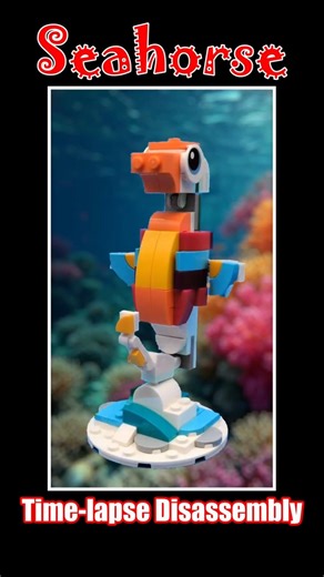 LEGO Seahorse Disassembly Time-Lapse 🧱 | Creator 3-in-1 Alternate Build