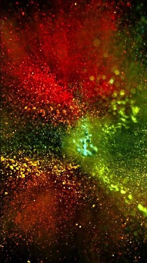 4K Colorful Powder Explosions! Screensaver with Calming Music for Meditation.