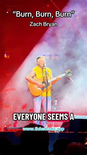 @Zach Bryan had the whole crowd screaming Burn, Burn, Burn and it felt like therapy in a stadium 🔥 One of those moments where thousands of voices turn a song into a memory you’ll never forget. 03.07.26 #ZachBryan #BurnBurnBurn #ZachBryanConcert #countrymusictiktoks #ticketvault