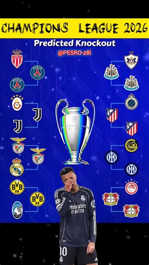 Prediction Knockout Phase Champions League 2026✅Can Mourinho Shock Real Madrid? #football#viralvideo
