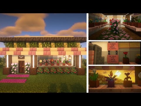 How To Build A Flower Shop In Minecraft Tutorial