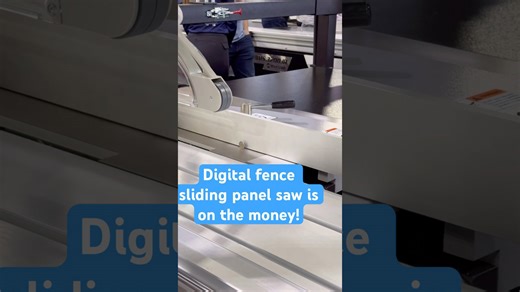 Maksiwa sliding panel saw with a digital controlled fence #workshop #woodworkingtools #tools