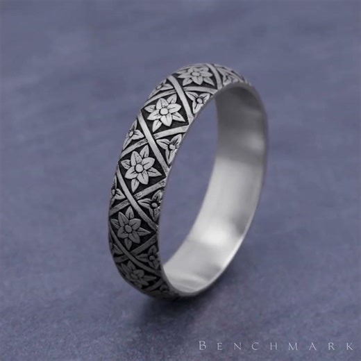 CFBP856228 - 6mm Floral Weave Patterned Ring
