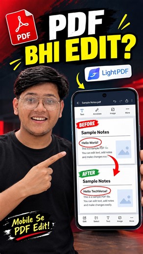 PDF Edit Kaise Kare Mobile Se? 😱 Same Format Mein! #shorts
