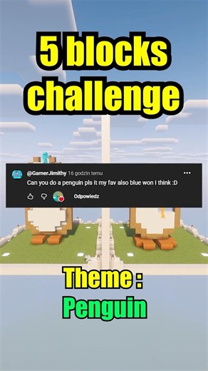 5 BLOCKS CHALLENGE in MINECRAFT🏡 #minecraft #minecraftbuilds #gaming #minecraftchallenge #gameplay