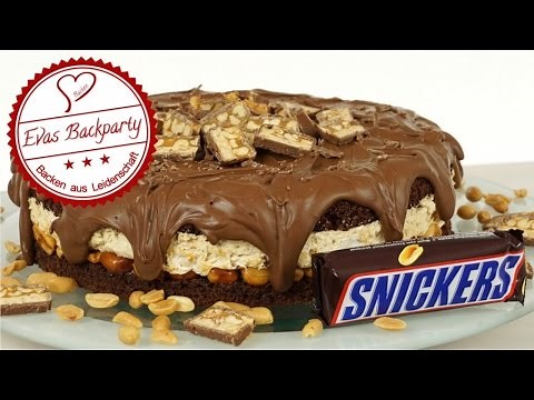 Snickerstorte / Foodporn mit Snickers / Erdnuss / Schokolade / Karamell / Nougat / Evas Backparty