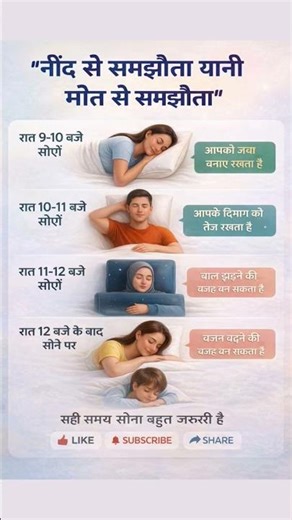 किस समय सोना सबसे सही है? | Sleep Timing & Health Effects | GK Shorts Hindi. #shorts