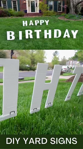 How to make your own yard signs for way less!! #crafty #birthday #diy