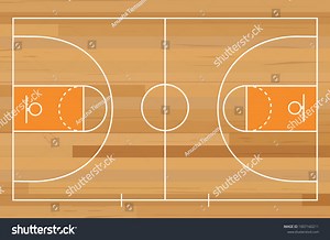 Basketball Court Floor Line On Wood Stock Vector (Royalty Free) 1007160211 | Shutterstock