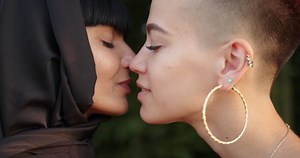 Young Lesbian Muslim Woman Hijab Kissing Stock Footage Video (100% Royalty-free) 1058708041 | Shutterstock