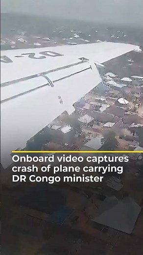 Onboard video captures crash of plane carrying DR Congo minister | AJ #shorts