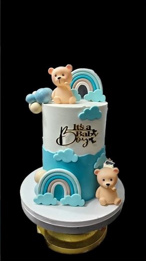 1. It’s a Boy Cake Decoration | Cute Teddy Bear Baby Shower Cake Design# sekhu3dchef