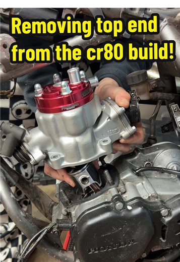 Let’s take apart the cr80 top end to install a FRESH piston! 🔥 This thing should be running top notch whenever we figure out that kickstart assembly! 🙏 I’ll take another whack at it soon, I sat there for 2 hours and gave up lol 😂 #darzrt #cr80 #mototok #dirtbike #foryou