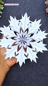 451K views · 3.8K reactions | How to make snowflake with paper for decoration. #seasonalcrafts | Entertaining Arts | Facebook