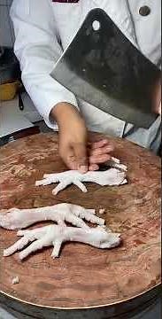 Chicken claw cutting method