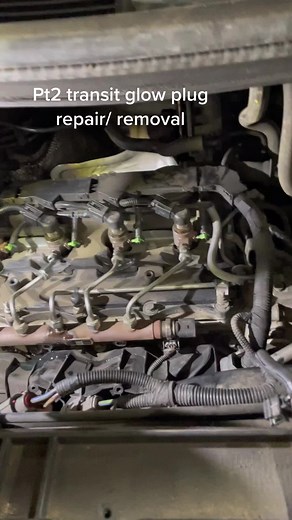 Pt2 transit glow plug repair and removal #mechanic #garage #ford #transit #glowplug #dpf #snapped #glowplugremoval