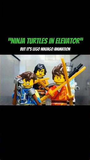 MC Mikey - Teenage Mutant Ninja Turtles in elevator / BUT IT’S LEGO NINGAGO Animation